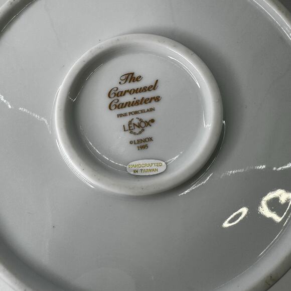 1995 LENOX The Carousel Canister Sugar Fine Porcelain Replacement NO cover - Picture 4 of 6